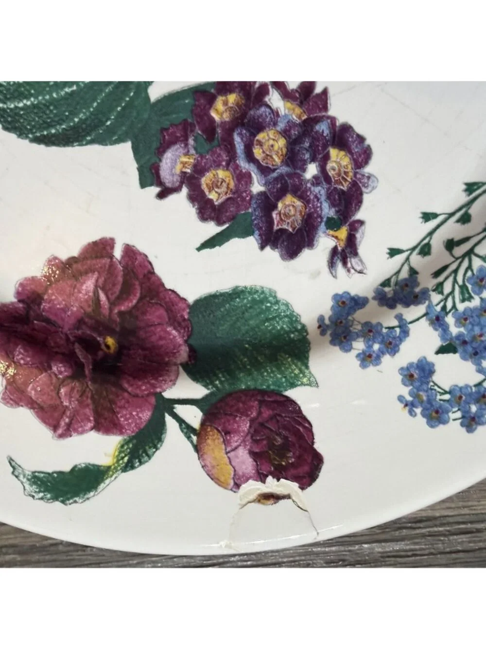 Williams Sonoma RB Bernarda Portugal Floral Salad Plates Hydrangea Set of 6 VTG